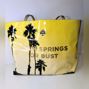 Kate Spade "RARE" 2014 Palm Springs Or Bust Yellow Tote Bag